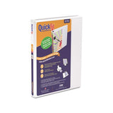 Quickfit D-ring View Binder, 3 Rings, 0.63" Capacity, 11 X 8.5, White