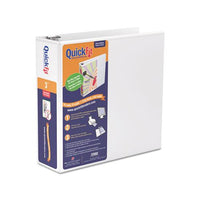 Quickfit Round-ring View Binder, 3 Rings, 3" Capacity, 11 X 8.5, White