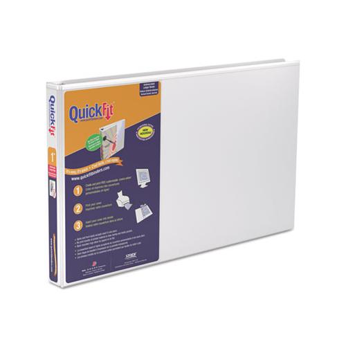 Quickfit Ledger D-ring View Binder, 3 Rings, 1" Capacity, 11 X 17, White