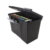 Portable Letter-legal Filebox With Organizer Lid, Letter-legal Files, 14.5" X 10.5" X 12", Black