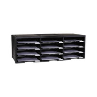 Storex Literature Organizer, 12 Section, 10 5-8 X 13 3-10 X 31 2-5, Black