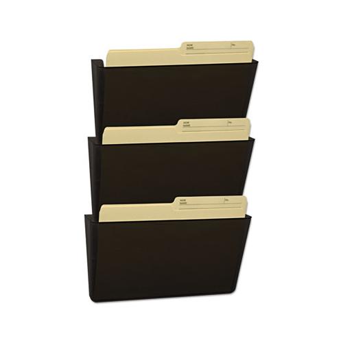 Wall File, Letter, 13 X 14, Three Pocket, Smoke