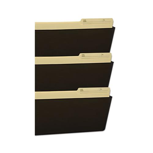 Wall File, Legal 16 X 14, Three Pocket, Smoke