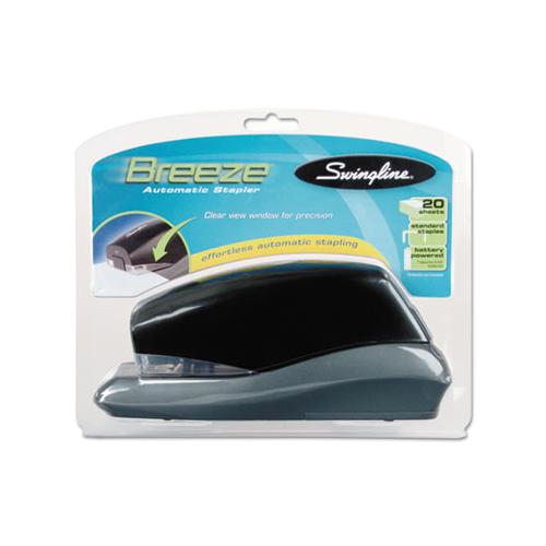 Breeze Automatic Stapler, 20-sheet Capacity, Black