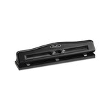 11-sheet Commercial Adjustable Three-hole Punch, 9-32" Holes, Black