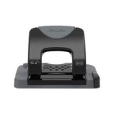 20-sheet Smarttouch Two-hole Punch, 9-32" Holes, Black-gray