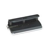 24-sheet Easy Touch Two-to-seven-hole Precision-pin Punch, 9-32" Holes, Black