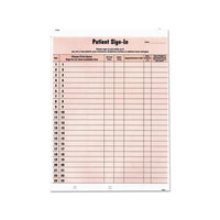 Patient Sign-in Label Forms, 8 1-2 X 11 5-8, 125 Sheets-pack, Salmon