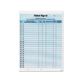 Patient Sign-in Label Forms, 8 1-2 X 11 5-8, 125 Sheets-pack, Blue