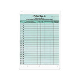 Patient Sign-in Label Forms, 8 1-2 X 11 5-8, 125 Sheets-pack, Green