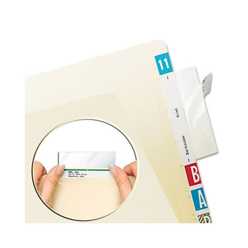 Self-adhesive Label-file Folder Protector, Top Tab, 3 1-2 X 2, Clear, 500-box