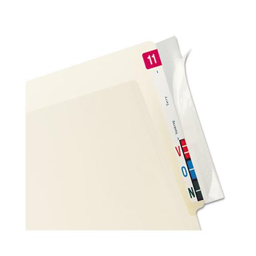 Self-adhesive Label-file Folder Protector, End Tab, 2 X 8, Clear, 100-box
