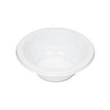 Plastic Dinnerware, Bowls, 12oz, White, 125-pack