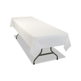 Rectangular Table Cover, Heavyweight Plastic, 54 X 108, White, 24 Each-carton