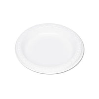 Plastic Dinnerware, Plates, 6" Dia, White, 125-pack