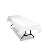 Table Set Poly Tissue Table Cover, 54 X 108, White, 6-pack