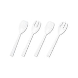 Table Set Plastic Serving Forks & Spoons, White, 24 Forks, 24 Spoons Per Pack