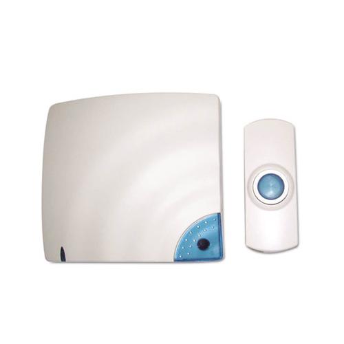 Wireless Doorbell, Battery Operated, 1.38w X 0.75d X 3.5h, Bone