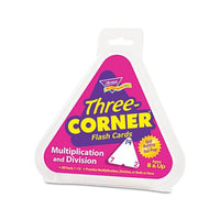 Multiplication-division Three-corner Flash Cards, 8 & Up, 48-set