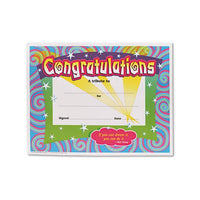 Congratulations Certificates, 8-1-2 X 11, White Border, 30-pack