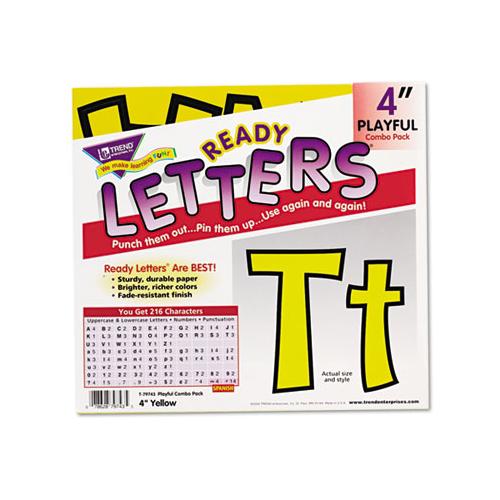 Ready Letters Playful Combo Set, Yellow, 4"h, 216-set