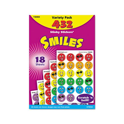 Stinky Stickers Variety Pack, Smiles, 432-pack