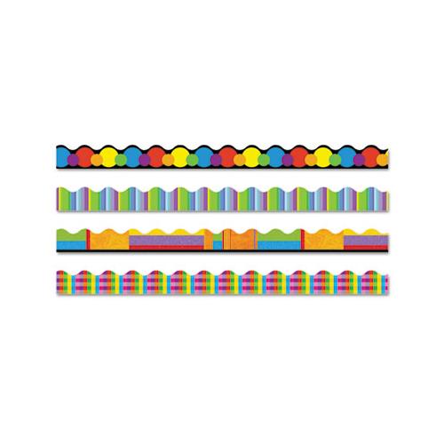 Terrific Trimmers Border, 2 1-4 X 39" Panels, Color Collage Designs, 48-set