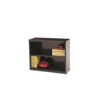 Metal Bookcase, Two-shelf, 34-1-2w X 13-1-2d X 28h, Black