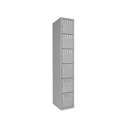 Box Compartments, Single Stack, 12w X 18d X 72h, Medium Gray