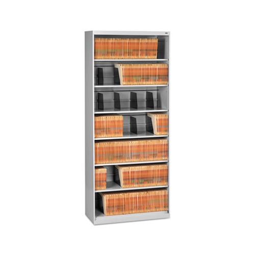 Open Fixed Seven-shelf Lateral File, 36w X 16.5d X 87h, Light Gray