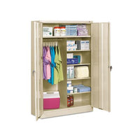 Jumbo Combination Steel Storage Cabinet, 48w X 24d X 78h, Putty