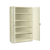 Assembled Jumbo Steel Storage Cabinet, 48w X 24d X 78h, Putty