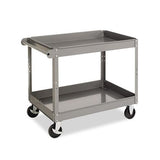 Two-shelf Metal Cart, 24w X 36d X 32h, Gray