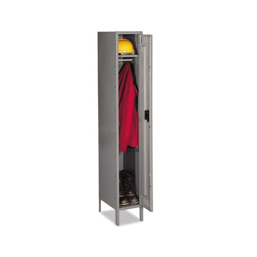 Single Tier Locker With Legs, 12w X 18d X 78h, Medium Gray