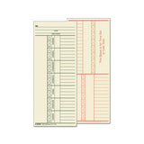 Time Card For Cincinnati, Named Days, Two-sided, 3 3-8 X 8 1-4, 500-box