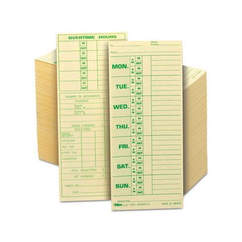 Time Card For Pyramid Model 331-10, Weekly, Two-sided, 3 1-2 X 8 1-2, 500-box