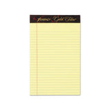 Gold Fibre Quality Writing Pads, Medium-college Rule, 5 X 8, Canary, 50 Sheets, Dozen