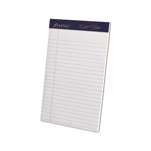 Gold Fibre Writing Pads, Narrow Rule, 5 X 8, White, 50 Sheets, 4-pack