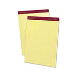 Gold Fibre Writing Pads, Narrow Rule, 8.5 X 11.75, Canary, 50 Sheets, Dozen