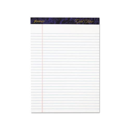 Gold Fibre Writing Pads, Wide-legal Rule, 8.5 X 11.75, White, 50 Sheets, 4-pack
