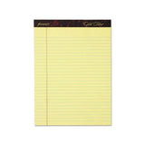 Gold Fibre Writing Pads, Wide-legal Rule, 8.5 X 11.75, Canary, 50 Sheets, 4-pack