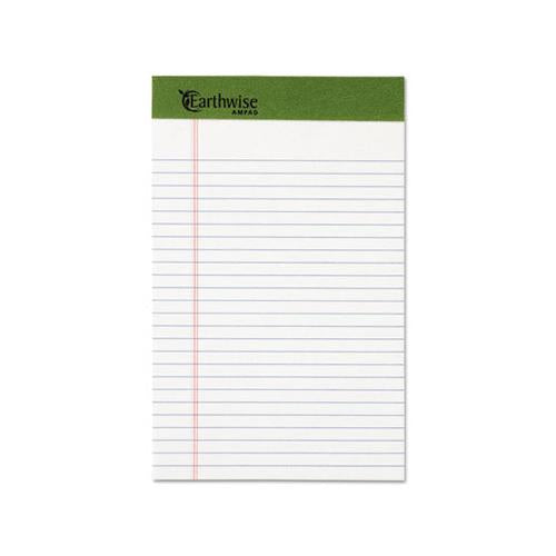 Earthwise By Oxford Writing Pad, Narrow Rule, 5 X 8, White, 50 Sheets, Dozen