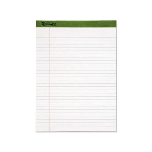Earthwise By Oxford Recycled Pad, Wide-legal Rule, 8.5 X 11.75, White, 50 Sheets, Dz