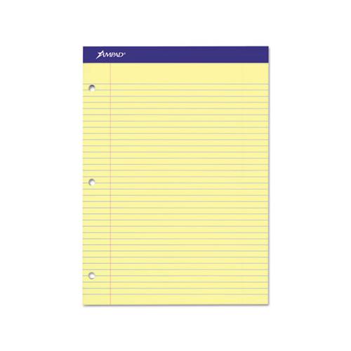 Double Sheet Pads, Medium-college Rule, 8.5 X 11.75, Canary, 100 Sheets