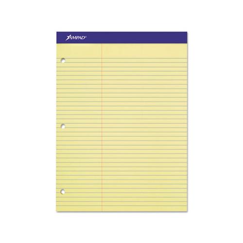 Double Sheet Pads, Pitman Rule, 8.5 X 11.75, Canary, 100 Sheets