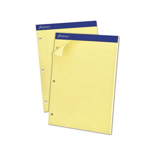 Double Sheet Pads, Narrow Rule, 8.5 X 11.75, Canary, 100 Sheets