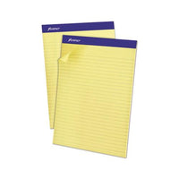 Recycled Writing Pads, Wide-legal Rule, 8.5 X 11.75, Canary, 50 Sheets, Dozen