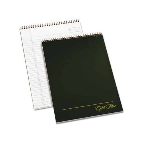 Gold Fibre Wirebound Writing Pad W- Cover, 1 Subject, Project Notes, Green Cover, 8.5 X 11.75, 70 Sheets