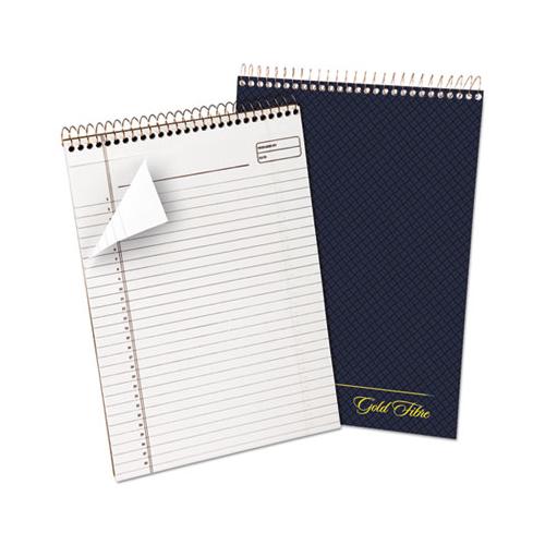Gold Fibre Wirebound Writing Pad W- Cover, 1 Subject, Project Notes, Navy Cover, 8.5 X 11.75, 70 Sheets