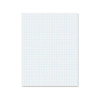 Quadrille Pads, 4 Sq-in Quadrille Rule, 8.5 X 11, White, 50 Sheets